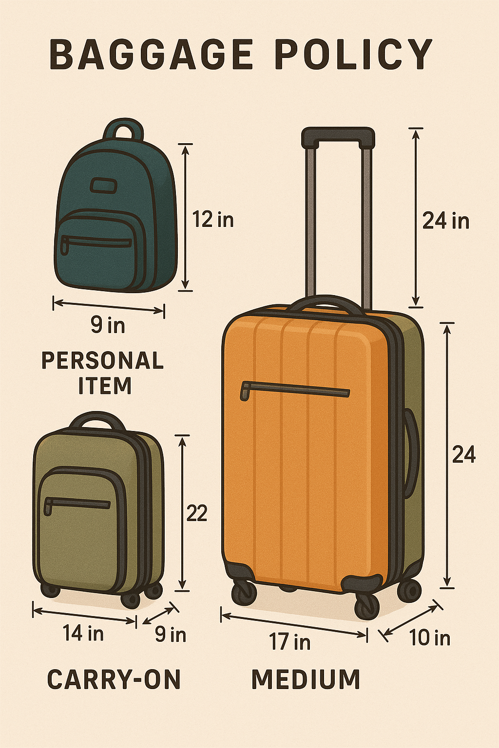 Baggage Policy Dimensions